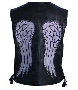angel vest leather vest