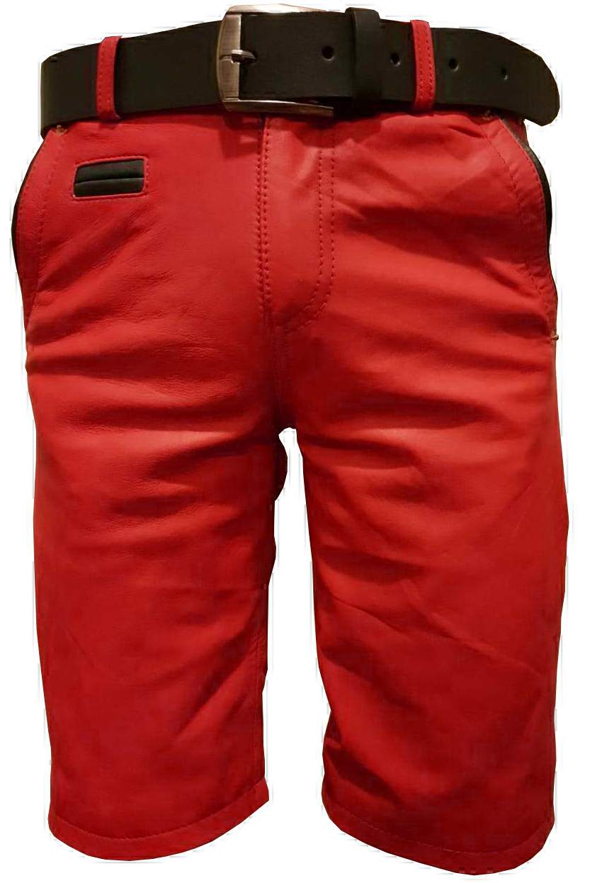 real leather bermuda shorts half pants