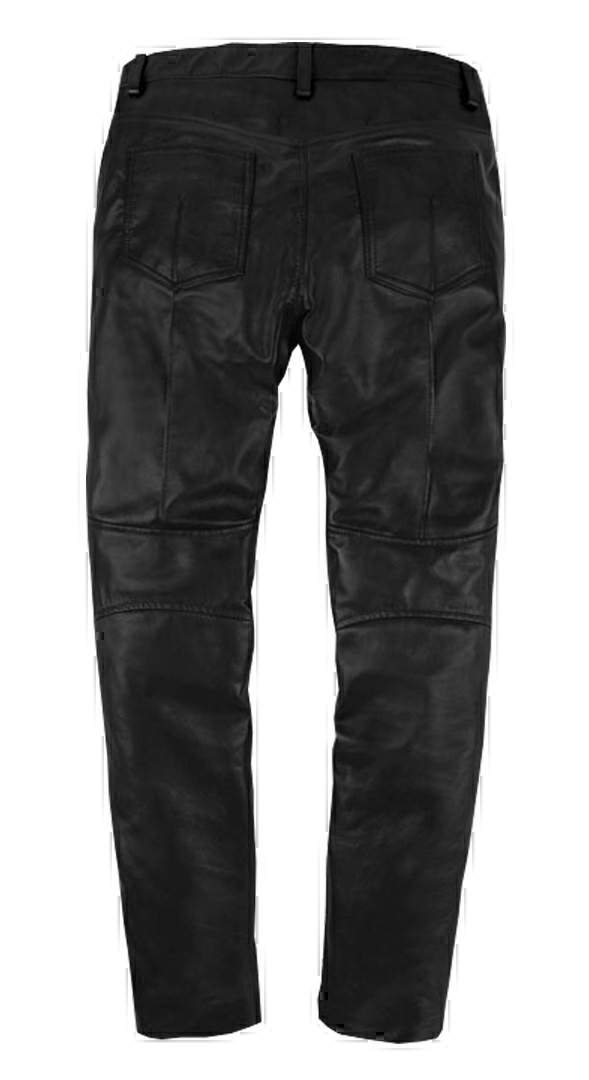 men's black leather pants
