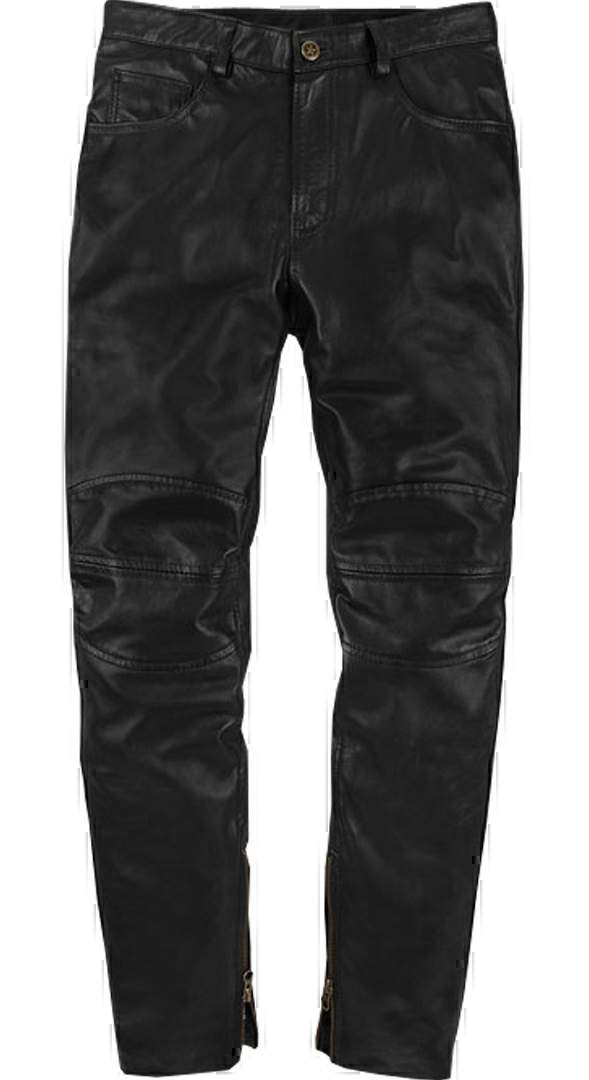 men's black leather pants