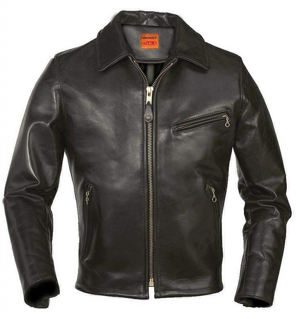 black cowhide leather jacket