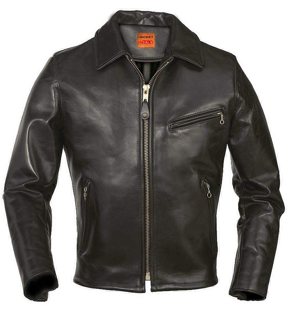 Leather Jacket Collection | Men’s Genuine Black Cowhide Leather Jacket ...