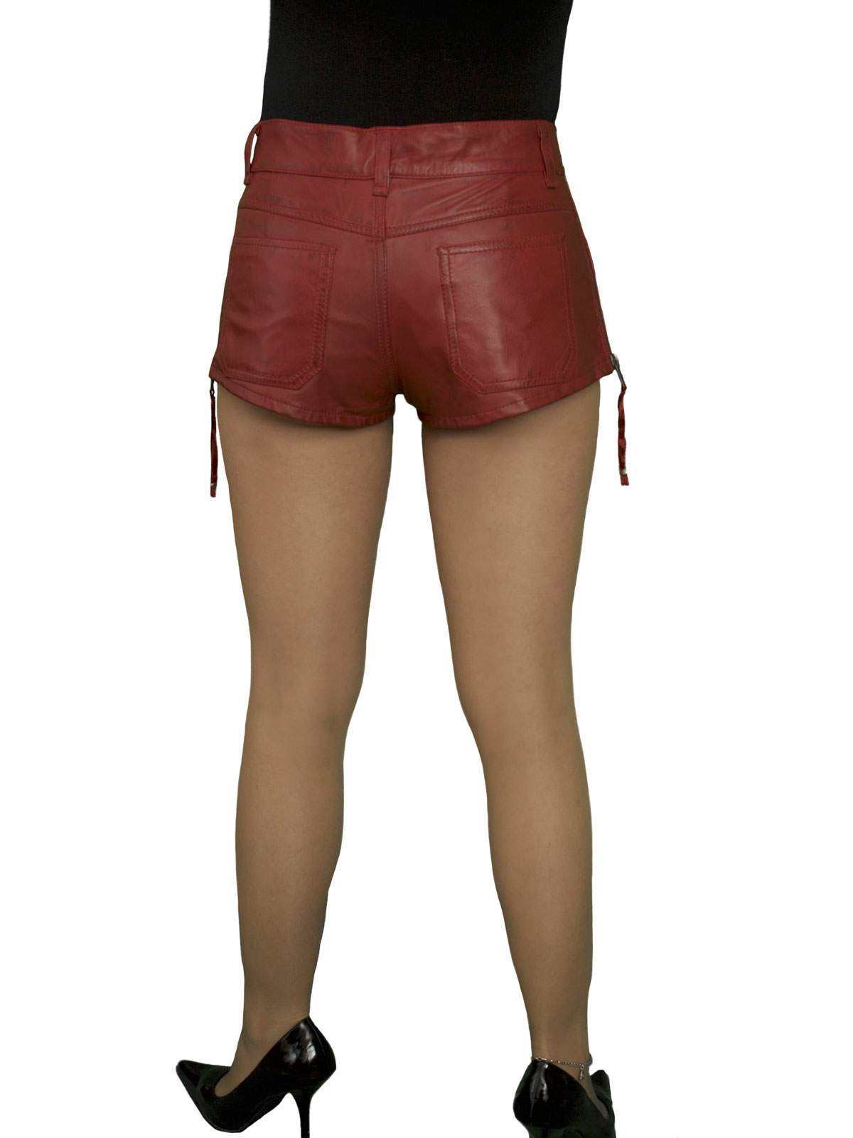 red leather boxer short