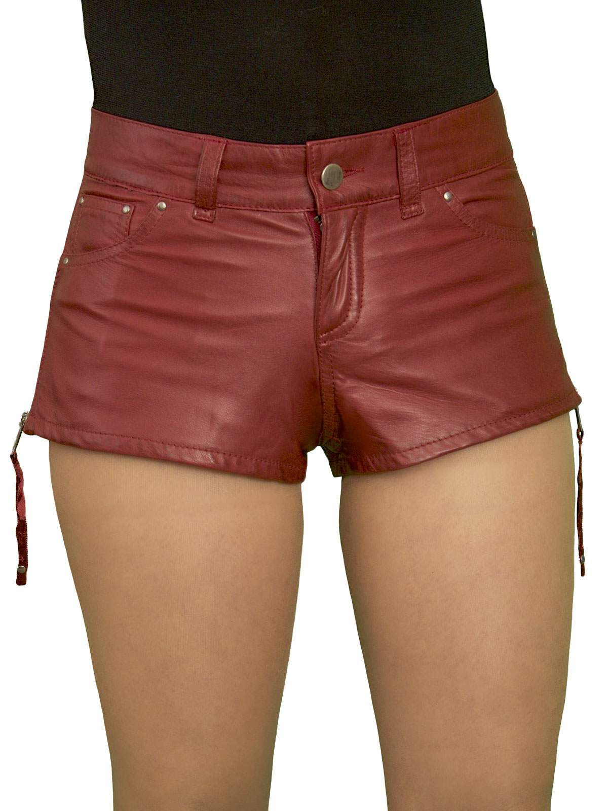 womens leather boxer shorts red / womens boxer shorts