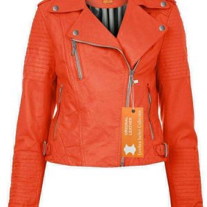 womens biker leather jacket