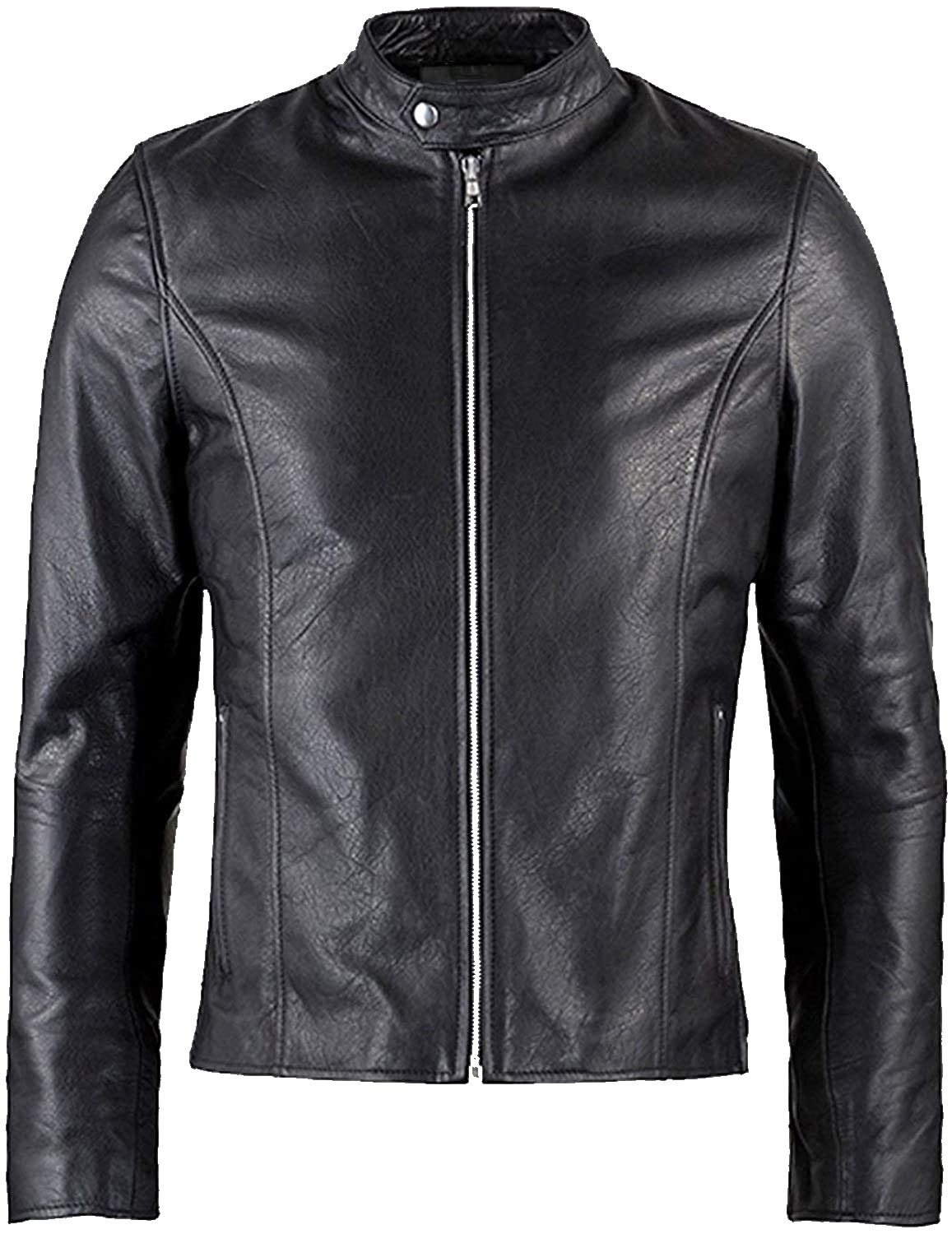 varsity leather jacket /.cafe racer leather jacket