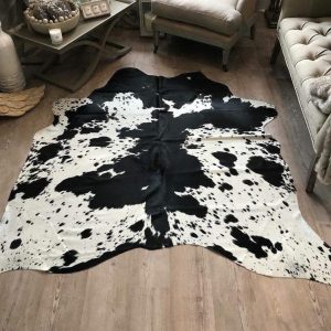 black cowhide rugs