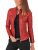 Womens Red Bomber Jacket, Genuine 90’s lambskin Leather