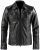 Mens Genuine Black Leather Jacket, Sheepskin Contrast Lining